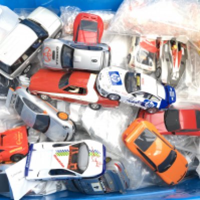 A Box Containing A Collection of Scalextric Cars. Ideal ForSpares And Repairs.