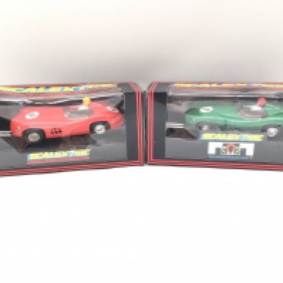2 X Boxed Scalextric Cars. Both Aston Martin DBR 1/300 Green And Red.