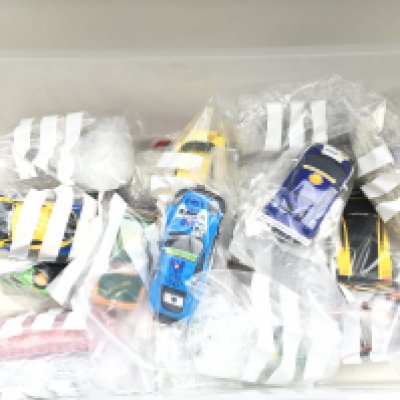 A Box Containing Scalextric Cars. Ideal For Spares And Repairs.
