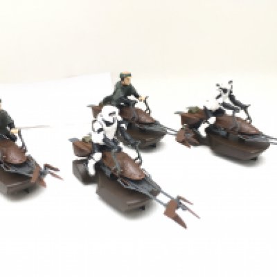 4 X Scalextric Star Wars Speeder Bikes.