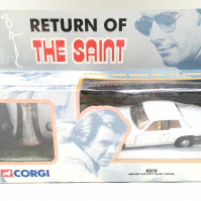 A Boxed Corgi Jaguar XJS With The Saint Figure #57404.