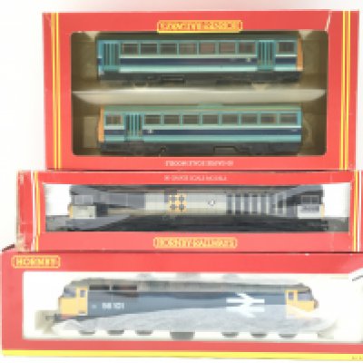 3 Boxed Hornby 00 Gauge Locomotives. Includes A BR Twin Railbus. No Reserve.