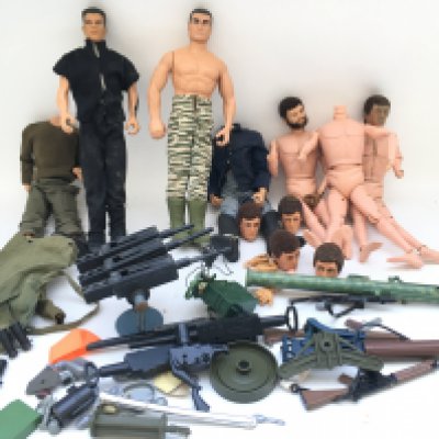 A Collection of Vintage And Modern Action Men With Accessories Ideal For Spares And Repairs.