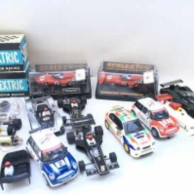 A Collection of Scalextric Cars. Parts And Empty Boxes.
