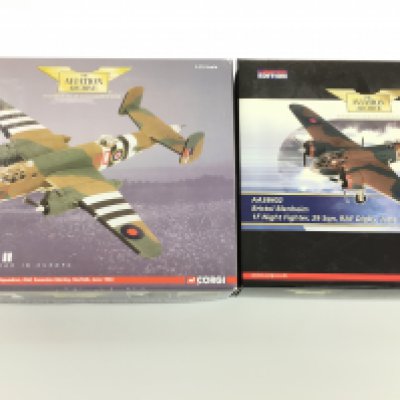 2 X Boxed Corgi Aviation Archive Diecast Aircraft. A B-25J Mitchell And A Bristol Blenheim. Both 1/72 Scale. No Reserve. (2).