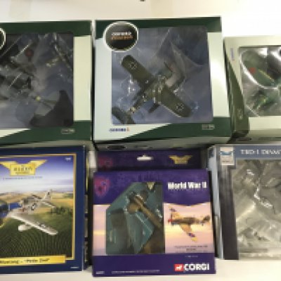 A Collection of Boxed Diecast Aircraft including Corgi. Oxford And SkyMax Models. All 1/72 Scale. No Reserve (6).