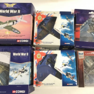 6 Boxed Diecast Aircraft. By Corgi And SkyMax Models.