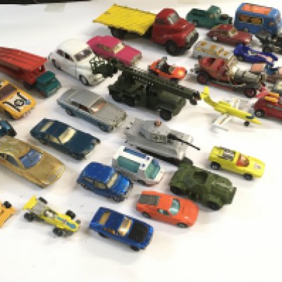 A Collection of Playworn Diecast Including Matchbox. Corgi And Dinky.