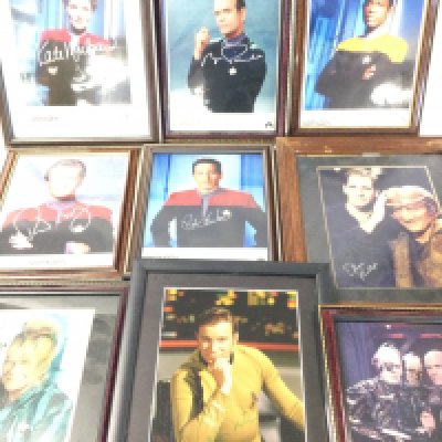 A Collection of Framed Star Trek Framed Signatures. No COA. (2). No Reserve.