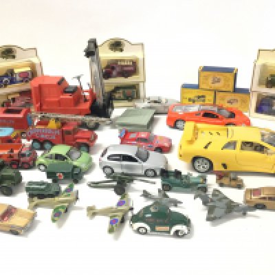 A Collection of Various Playworn And Boxed Diecast including Matchbox. Corgi. Dinky And Lledo.
