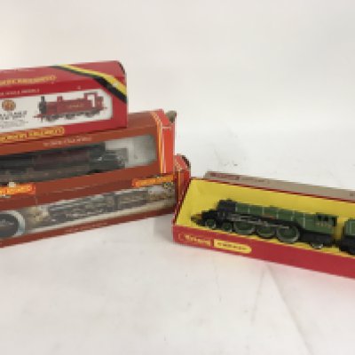 4x boxed locomotives by Hornby 00 gauge featuring R052 Jinty Loco..R855 Flying Scotsman..R055 class 4P..R349 King Henry VIII. No reserve