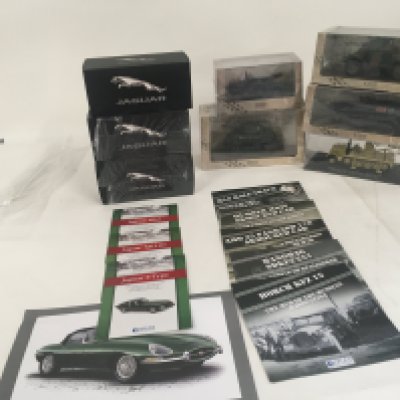 A collection of8 boxed Atlas model vehicles..namely Jaguar and military. No reserve.
