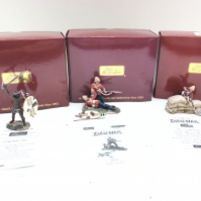 3 X Boxed Britains The Zulu War. The Trophy. Brothers In Arms And British 24th Foot Barricade.(3).