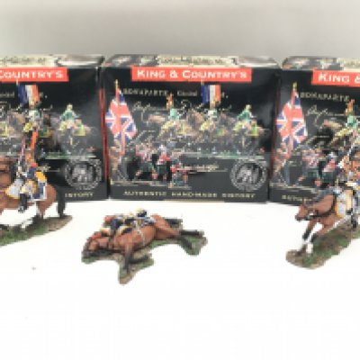 3 Boxed King And Country Mounted Napoleonics. Advance To The Front. Dead Cuirassier And Advancing Forward.(3).