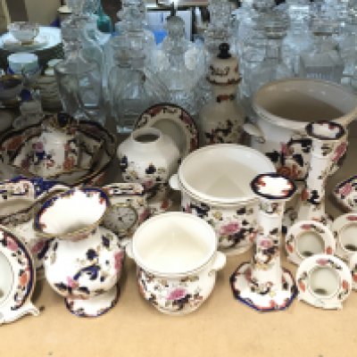 Masons Ironstone Mandalay ceramics including vases, candlesticks, photo frames etc this lot cannot be posted