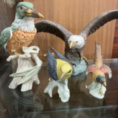 5 Goebel Porcelain bird figurines. (D)
