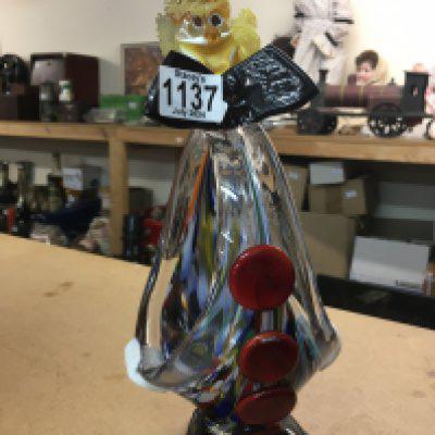 A Murano glass clown in the form of a vase