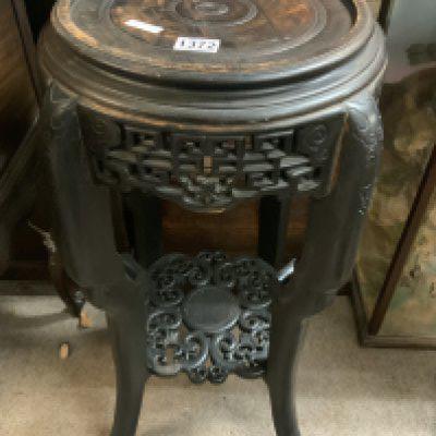 A Chinese elm Jardiniere stand, 74cm x 32cm