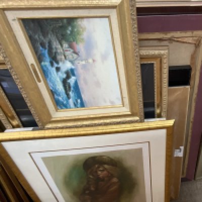 A collection of modern artwork including pencil Signed prints, Gliche, acrylic etc..