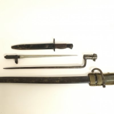 Bayonets including a French example, British Jungle Carbine bayonet, spike bayonet etc. This lot cannot be posted