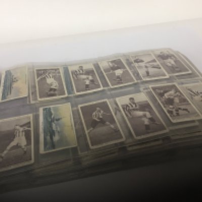 A collection of Vintage cigarette cards including footballers Film stars and Military theme. (a lot)