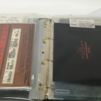 An album of Royal Mail special edition commemorative stamp packs 1988 Bicentenary Australian Settlement. The Penny Black Anniversary book 1990 Our World. 1994 The Channel Conquest. and others.