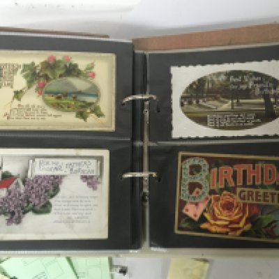 A collection of six albums of Vintage postcard including commercial cards and other landscapes and Greetings cards.