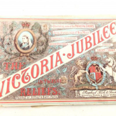 A rare Victorian panorama- The Victorian Jubilee in twelve reliefs illustrating some of the principle events during 50 years reign of her most gracious majesty Queen Victoria from 1837-1887 painted by Arthur and Harry Payne, postage category B