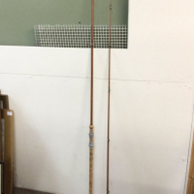 A vintage Hardy two piece split cane fly rod, The No2 Corbett Palakona Rod. Postage category D.