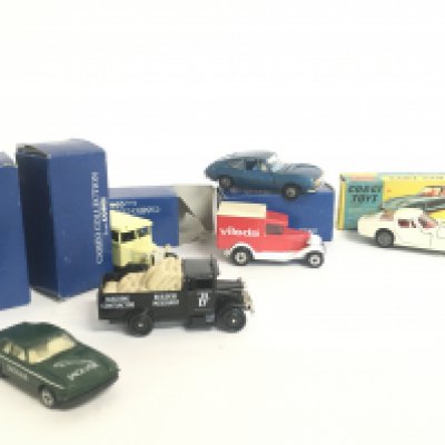 Vintage Corgi Cars. Some boxed Postage Category B