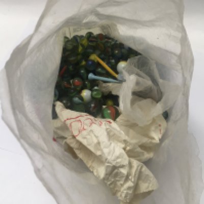 A collection of marbles.