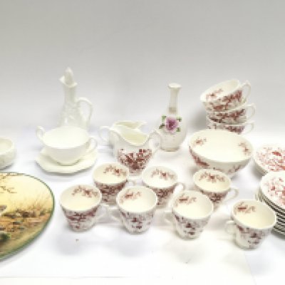 A collection of assorted Coalport items including a Cairo red part tea set. NO RESERVE