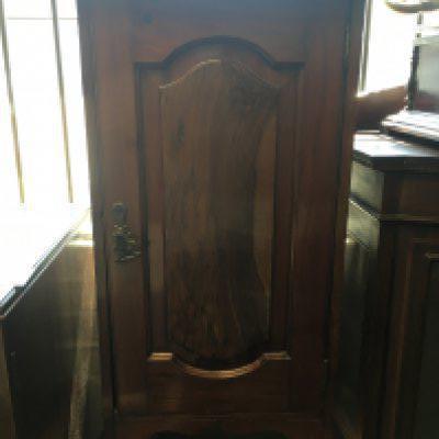 A walnut bedside cabinet. Approx 77cm x 40cm. NO RESERVE