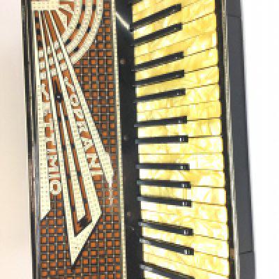 A Cased Italian Cardinal Grand Soprani Setimio Piano Accordion.