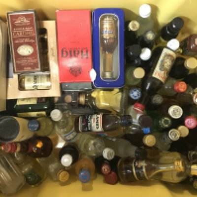 A Collection of miniature spirits including whiskeys The Famous Grouse, Cardhu, The Edradour, Ben Nevis, The Glenlivet etc. this lot cannot be posted. NO RESERVE