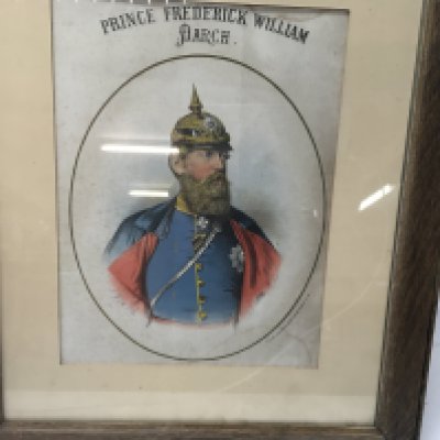 A parked poster of Prince Frederick William. 38x46cm. NO RESERVE