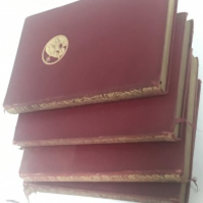 Withdrawn -Four Volumes books red leather with applied gilt The Jungle book 1924 by Rudyard Kipling Also The light that failed Life&rsquo;s Hanicap and Captin Courageous (4). NO RESERVE