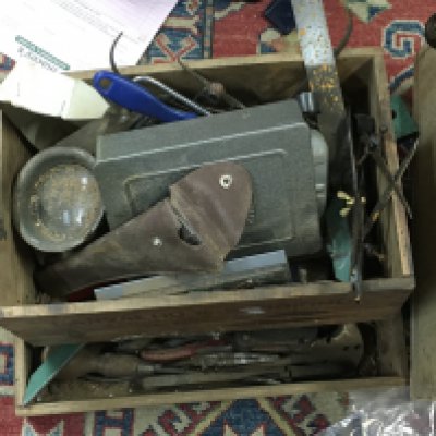 A large collection of old tools including chisels spanners etc. Postage D