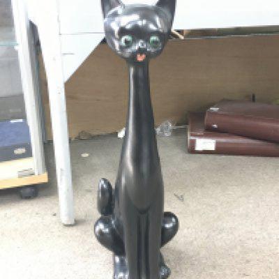 A Dutch Jema Holland Mid 20th century design black cat figure. No obvious damage or restoration 55cm tall This lot cannot be posted