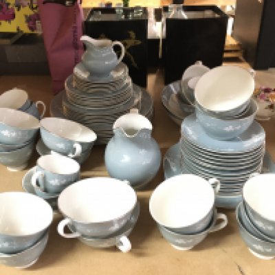 A Royal Doulton Reflection tea set including cups, saucers, plates etc. This lot cannot be posted