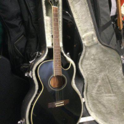A Washburn Festival EA20MB Acoustic Guitar with original hard carry case.
