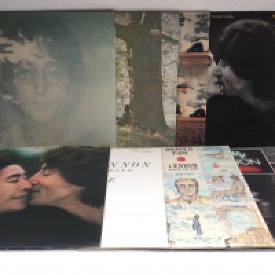 Seven John Lennon LPs comprising 'Plastic Ono Band', 'Mind Games' and others plus an 'Imagine' 12inch maxi single (8)