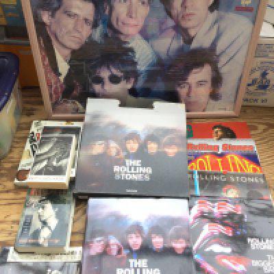 Two boxes of Rolling Stones books, calendars, posters etc.