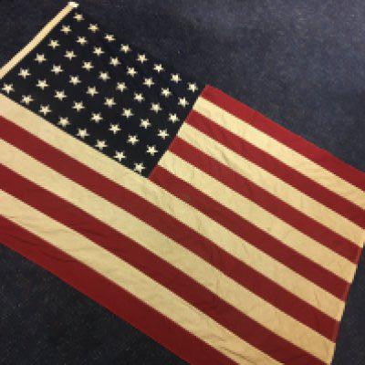 A Vintage American 48 states flag 1940s or earlier. 178cmx116cm