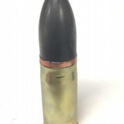 A British I world war inert artillery shell stamped sept 1918 with other marks to the base a brass shell with a copper band height 16 cm.