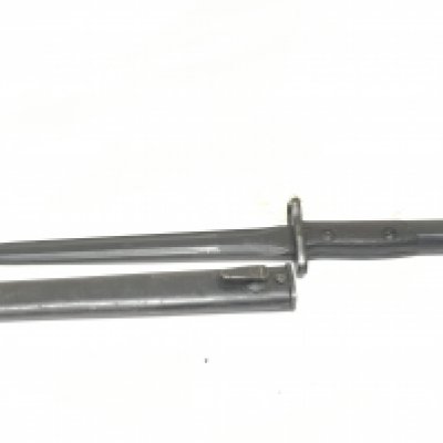 A Mauser K98 German bayonet with wood and steel grip and a slightly unusual blade for the K98 model blade unmarked.