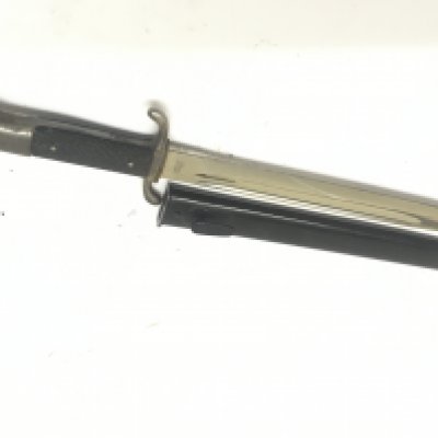 A German Third Reich fire fighters bayonet the blade stamped with makers mark a lion