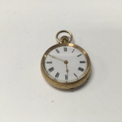 An small pocket watch with an 18ct gold outer case.