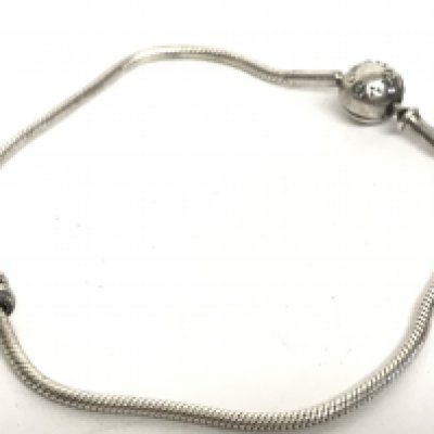 A silver Pandora bracelet, postage category A