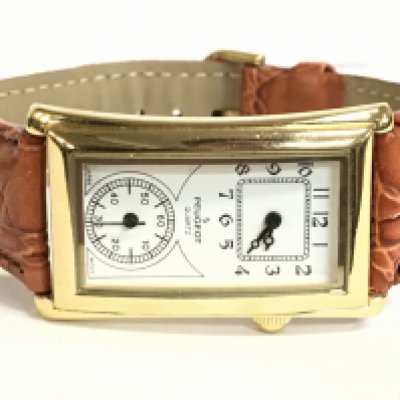 A 1920s style mens Peugeot watch (seen working) postage category A